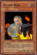 George Bush Yu Gi Oh card by eggmanrules